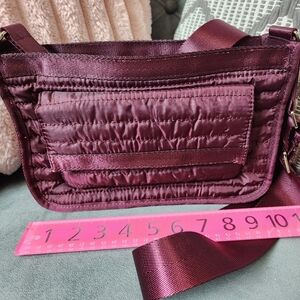 Burgundy Quilted Crossbody